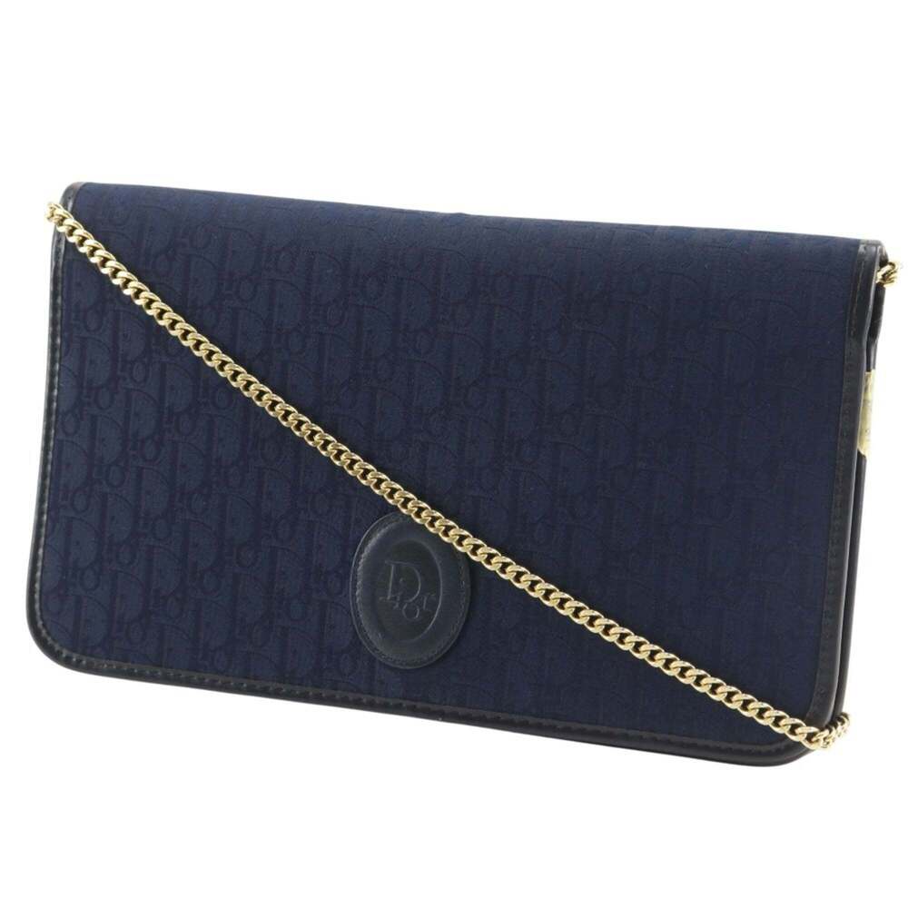 CHRISTIAN DIOR Vintage Blue Canvas Shoulder Bag - Picture 2 of 16